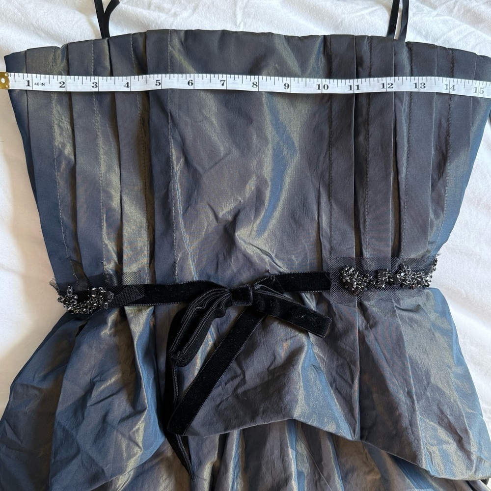 Robert Rodriguez Strapless Black Peplum Dress with Velvet Bow - Picture 12 of 16